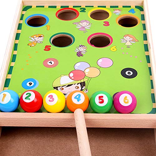 Yifuty De los niños Mini Juegos de Billar, billares Pequeño, Formación Concentración, bebé Educativo Entre Padres e Hijos Interactivo Juguetes 3-6 años de Edad, de Madera