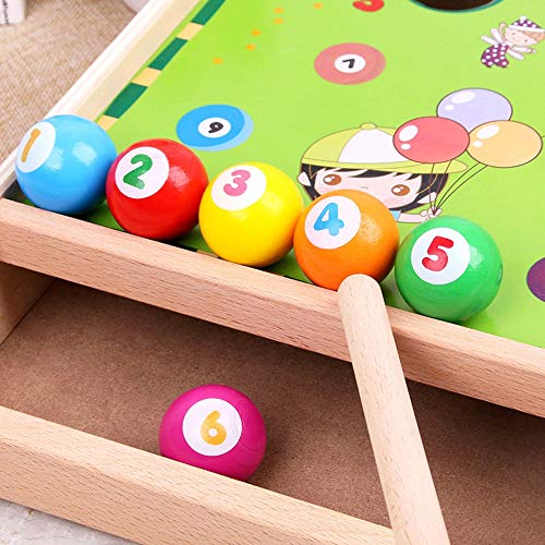 Yifuty De los niños Mini Juegos de Billar, billares Pequeño, Formación Concentración, bebé Educativo Entre Padres e Hijos Interactivo Juguetes 3-6 años de Edad, de Madera