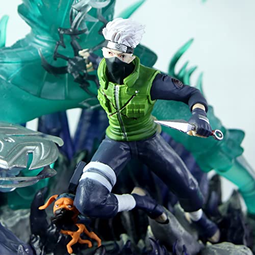 Yifuty Naruto GK Susanoh Kakashi Estatua Figura Decoración con apreciación Luminosa Decoración súper Grande Modelo Estatua Los Mejores Regalos para Adultos/niños Decoración Lugar Genuino (H: 320MM)