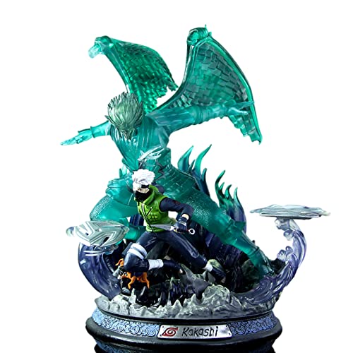 Yifuty Naruto GK Susanoh Kakashi Estatua Figura Decoración con apreciación Luminosa Decoración súper Grande Modelo Estatua Los Mejores Regalos para Adultos/niños Decoración Lugar Genuino (H: 320MM)