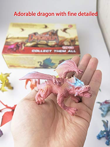 YIJIAOYUN   12 Piezas Creativas del dragón Volador Figuras Frescas del Castillo de Beasties, Estilos Variados para favores de Fiesta o Medias rellenas