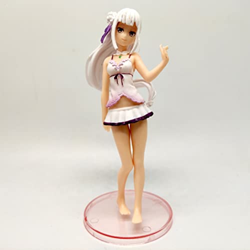 YIPUTONG Figura de Dibujos Animados 6 Unids/Set PVC Estatua Muñeca Estatuilla Adornos Rem/Ram Figura Linda Colección de Anime Modelo Juguete de Regalo para Navidad y cumpleaños