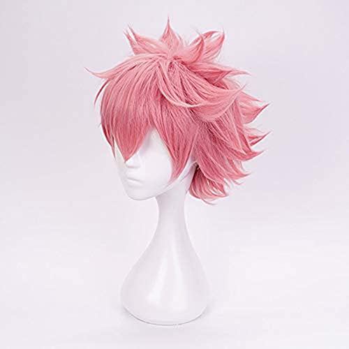 YiShuHua Pelucas para el Cabello de Arte Resistente al Calor, My Hero Academia Mina Ashido Peluca Rosa con Headwear Cosplay Costume Boku No Hero Academia (Color : Pink)