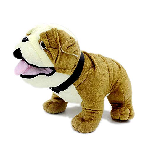 yitao Peluches Peluche Perros Bulldog Inglés Realista 30cm