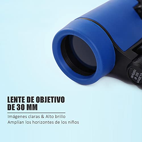 YiYunTE Binoculares para Niños Mini Prismáticos Compactos a Prueba de Golpes para Niños Alta Resolución Observación de Aves Excursiones Caza Aprendizaje Senderismo Juguetes Regalos para Niños (Azul)