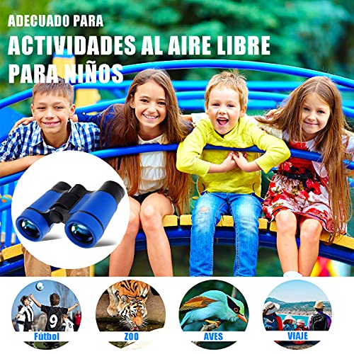 YiYunTE Binoculares para Niños Mini Prismáticos Compactos a Prueba de Golpes para Niños Alta Resolución Observación de Aves Excursiones Caza Aprendizaje Senderismo Juguetes Regalos para Niños (Azul)