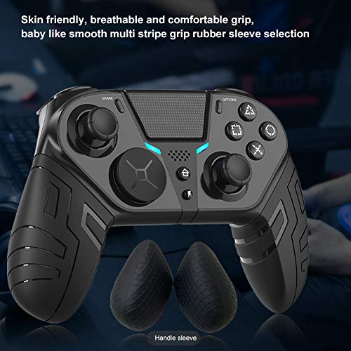 YMKT Controlador de juego inalámbrico para PS4 Elite/Slim/Pro, mango remoto Bluetooth Gamepad Joystick consola con botón trasero programable Turbo vibración