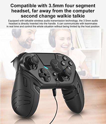 YMKT Controlador de juego inalámbrico para PS4 Elite/Slim/Pro, mango remoto Bluetooth Gamepad Joystick consola con botón trasero programable Turbo vibración