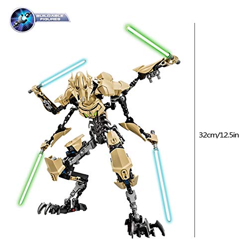 YooFit Figuras de Anime de Star Wars General Grievous, Figura de acción, Serie Negra y Stormtrooper Imperial, Modelo de Estatua móvil, Juguete de Regalo