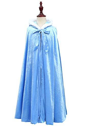 YOSICIL Capa Con Capuch Niña Capa Elsa Frozen Larga Capa Princesa Disfraz Blancanieves de invierno Fiesta cosplay Carnaval Navidad