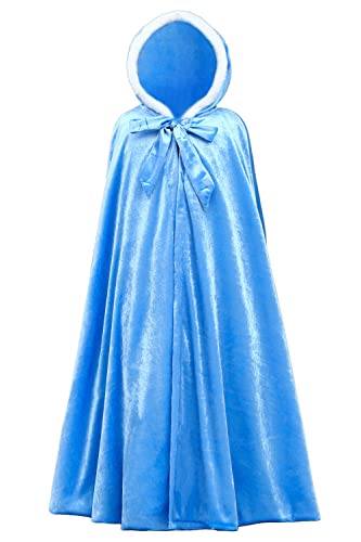 YOSICIL Capa Con Capuch Niña Capa Elsa Frozen Larga Capa Princesa Disfraz Blancanieves de invierno Fiesta cosplay Carnaval Navidad