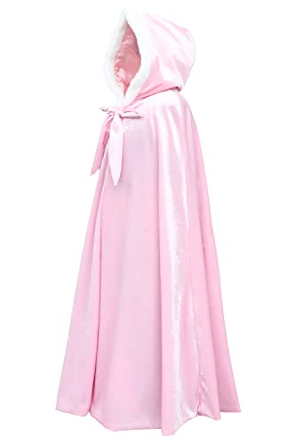 YOSICIL Capa Con Capuch Niña Capa Elsa Frozen Larga Capa Princesa Disfraz Blancanieves de invierno Fiesta cosplay Carnaval Navidad