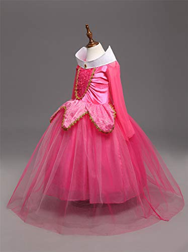 YOSICIL Disfraz de Bella Disfraces de Princesa Aurora Manga Larga Vestido de Princesa de Bella Durmiente Disfraz Accesorios Traje de Fiesta Carnaval Cumpleaños Regalo Navidad Halloween