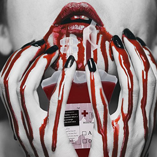 Yosoo 380 ml Bolsa de Beber Sangre de Halloween de PVC Bolsa de Bebidas Bolsa de Sangre Bolsa de infusión Sistema de infusión Gel de Ducha Bolsa de donantes de Sangre artículos de Broma