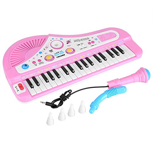 Yosoo Piano para Niños Teclado Electrónico Piano con Micrófono 37 Teclas Regalo para Niños Juguete de Música Multifuncional (Tipo 2)