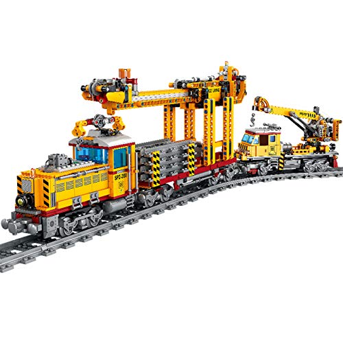 YOU339 Juguete de ingeniería de construcción de tren 1270 + pieza de MOC City Train para vehículos de ladrillo modelo con luz, juguete educativo modelo para Lego