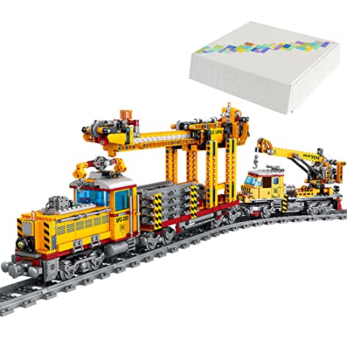 YOU339 Juguete de ingeniería de construcción de tren 1270 + pieza de MOC City Train para vehículos de ladrillo modelo con luz, juguete educativo modelo para Lego