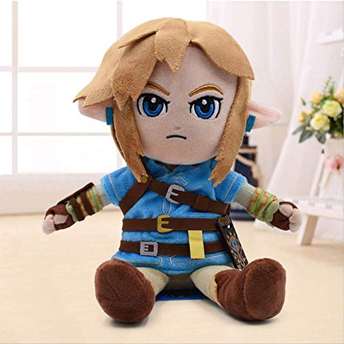 Youhj Zelda Plush Toys Boy with Sword Cartoon Soft Stuffed Doll para Niños Christmas Best Gift 28Cm