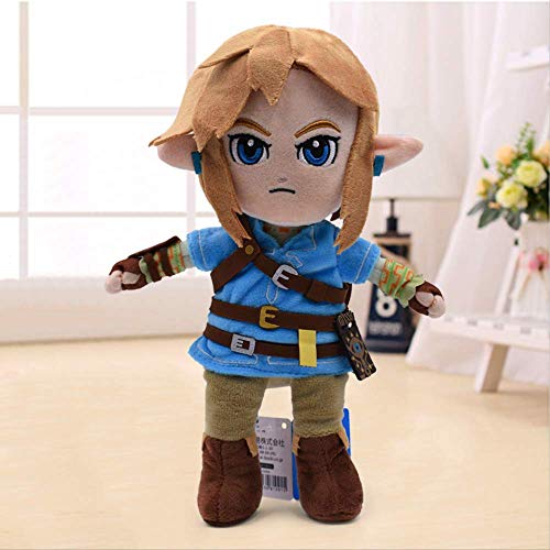 Youhj Zelda Plush Toys Boy with Sword Cartoon Soft Stuffed Doll para Niños Christmas Best Gift 28Cm