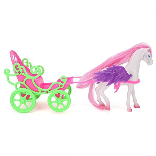 YOUTHINK Kid Mini Carro tirado por Caballos para Play House Kid Carruaje simulado Juguetes educativos Niños Horse Horse Toy para niñas Regalo