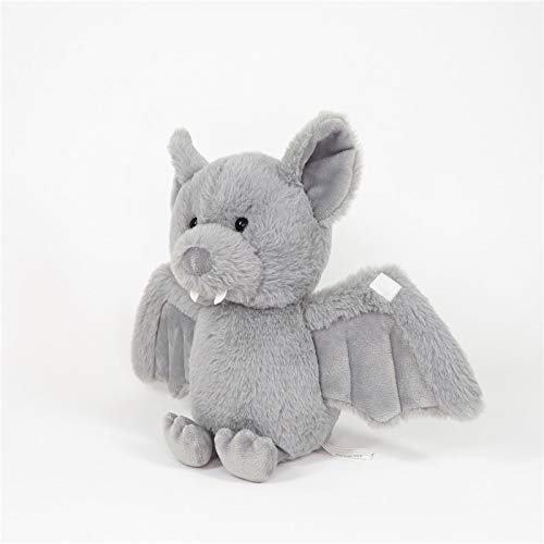 yqs Juguetes suaves lindos de peluche murciélago de juguete de duende oscuro bebé suave personalidad de peluche juguete de todo el día del santo regalo para los niños juguetes de felpa gris