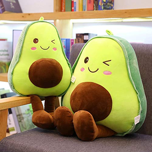 Ysimee Avocado Peluche 30/45 CM, cojín Decorativo de Peluche Suave 3D, Almohada de Felpa cómoda, cojín de Muy Suave y Blando poliéster, Lavar a Maquina