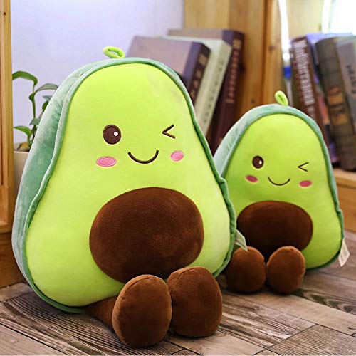 Ysimee Avocado Peluche 30/45 CM, cojín Decorativo de Peluche Suave 3D, Almohada de Felpa cómoda, cojín de Muy Suave y Blando poliéster, Lavar a Maquina