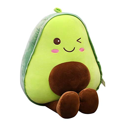 Ysimee Avocado Peluche 30/45 CM, cojín Decorativo de Peluche Suave 3D, Almohada de Felpa cómoda, cojín de Muy Suave y Blando poliéster, Lavar a Maquina