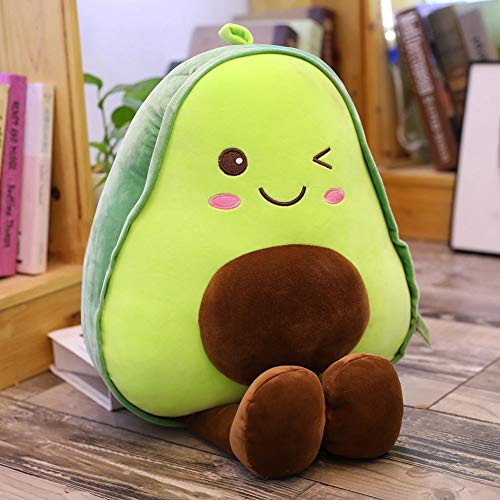 Ysimee Avocado Peluche 30/45 CM, cojín Decorativo de Peluche Suave 3D, Almohada de Felpa cómoda, cojín de Muy Suave y Blando poliéster, Lavar a Maquina