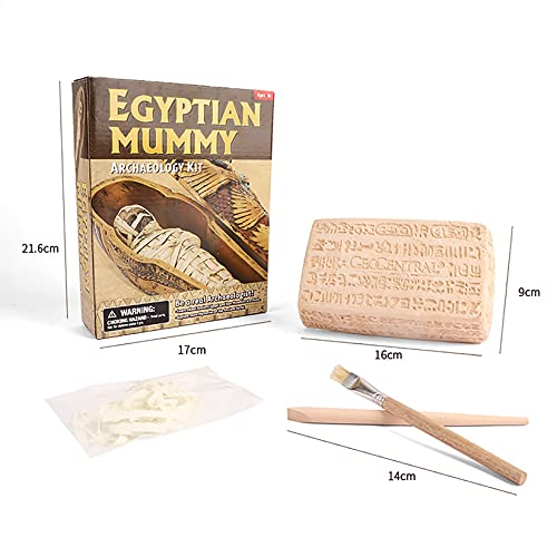 YUDIZWS Kit de arqueología Momias, excava y explora Secretos del Antiguo Egipto, Kit Educativo de Ciencia Stem, Regalo significativo para los entusiastas de la excavación,Mystery Egypt