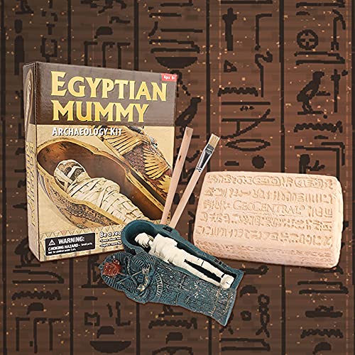 YUDIZWS Kit de arqueología Momias, excava y explora Secretos del Antiguo Egipto, Kit Educativo de Ciencia Stem, Regalo significativo para los entusiastas de la excavación,Mystery Egypt