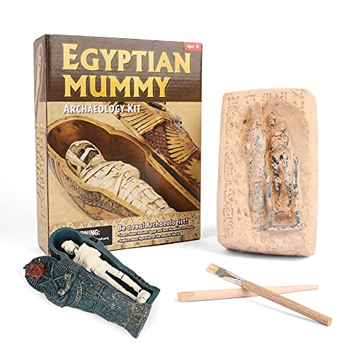 YUDIZWS Kit de arqueología Momias, excava y explora Secretos del Antiguo Egipto, Kit Educativo de Ciencia Stem, Regalo significativo para los entusiastas de la excavación,Mystery Egypt