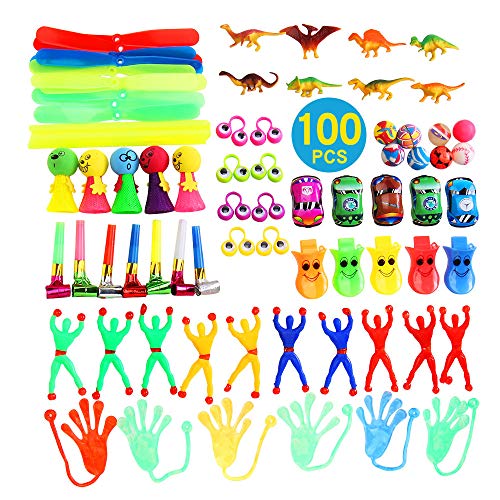 YueChen 100 Juguetes de Fiesta a Granel,Juguetes para Piñatas Cumpleaños , Ideal Rellenar Bolsas de Fiesta,Bolsas de Regalo de Fiestas de cumpleaños Infantiles