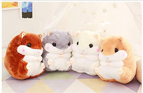 YunNasi 2 en 1 Hámster de Peluche con Manta Lindo Hámster Suave Almohada para Niños y Niñas (Beige)