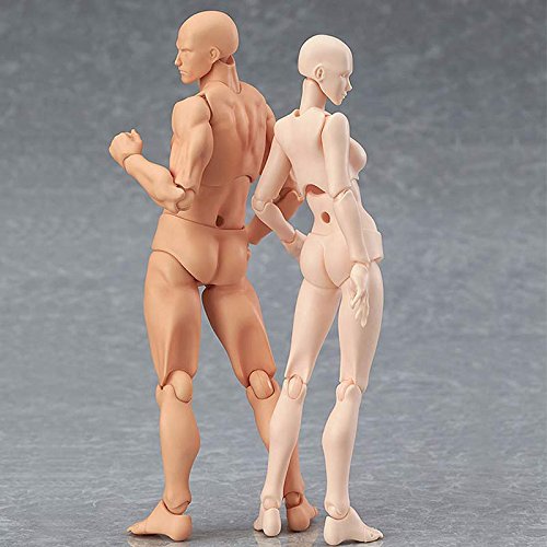 Yuoan Figura de acción modelo 2 StüCk Body muñeca Chan & Kun PVC Movebale Figura de acción Modelo para SHF versión 2.0 regalo para mucho dibujar.