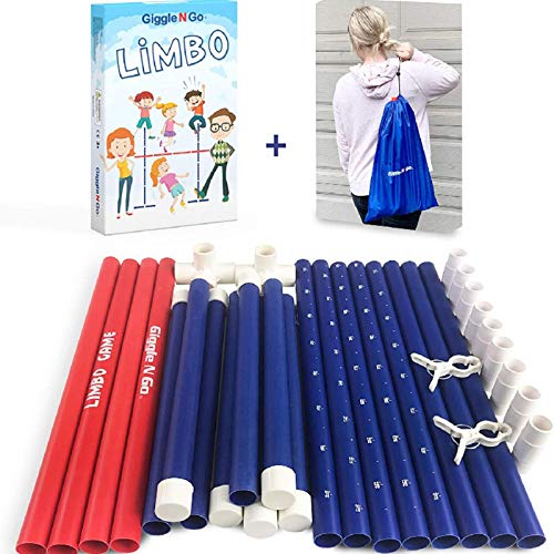 Yusheng Juego de limbo de plástico en una bolsa, juego de limbo al aire libre para adultos y familia, juegos de patio, juegos de césped o juegos al aire libre, 172 x 174 cm