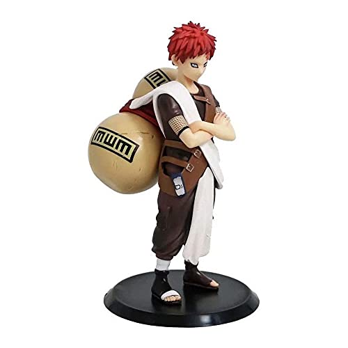 Yuxunqin NARUTO Gaara Quinta Generación Sombra de Viento GK Sand Shadow Sand Ninja Big Gourd Modelo de Pie Postura PVC Material Anime Figura Modelo en Caja Estatua de Regalo de Juguete