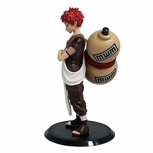 Yuxunqin NARUTO Gaara Quinta Generación Sombra de Viento GK Sand Shadow Sand Ninja Big Gourd Modelo de Pie Postura PVC Material Anime Figura Modelo en Caja Estatua de Regalo de Juguete