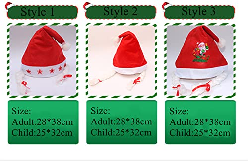 Y.verve Sombreros de Navidad con nombre personalizado para adultos / niños Sombreros de Navidad Sombreros clásicos de Navidad(1 PCS-Style2)