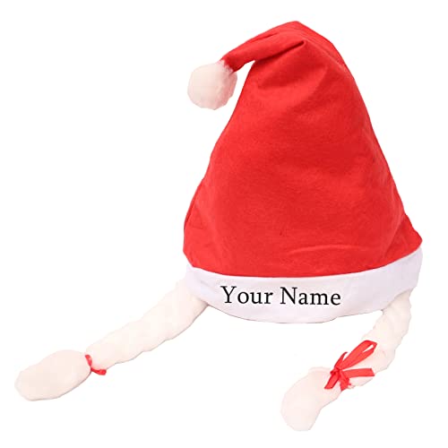 Y.verve Sombreros de Navidad con nombre personalizado para adultos / niños Sombreros de Navidad Sombreros clásicos de Navidad(1 PCS-Style2)