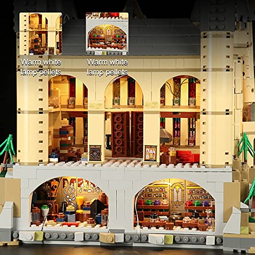 YWS Kit de iluminación LED para Lego 71043 Harry Potter Hogwarts Castle – Juego de luces LED compatible con Lego 71043 (LED incluido, sin kit Lego) – Versión de control remoto (versión estándar)