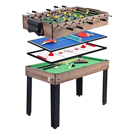 Yxxc Máquina de fútbol de Mesa Multifuncional para niños, Mesa de Billar, Mesa de Ping Pong, Mesa de Hockey sobre Hielo, Mesa Plegable de Rompecabezas de Entretenimiento