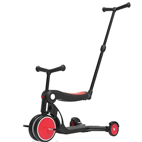 YXZQ Scooter para niños con Asiento Plegable - 5 en 1 Altura Ajustable, patinetes para niñas y niños - Bebés y niños pequeños de 1 año en adelante (Color: Amarillo)