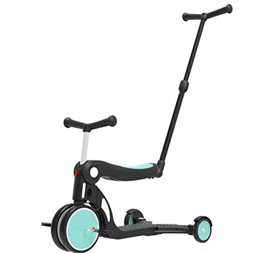 YXZQ Scooter para niños con Asiento Plegable - 5 en 1 Altura Ajustable, patinetes para niñas y niños - Bebés y niños pequeños de 1 año en adelante (Color: Amarillo)