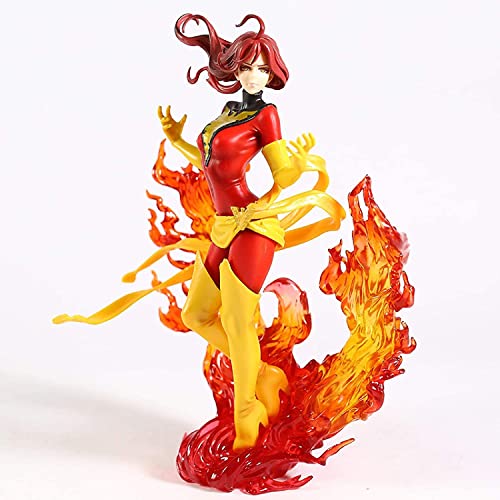 YYBEBA Figura de Anime Biloujo Estatua Dark Phoenix Lady Deadpool Harley Laura Kinney Supergirl Spider Woman Psylocke Figura Muñeca 22 cm Muñecos Figuras de acción