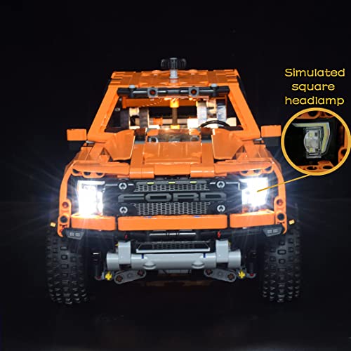 YYGE Juego de iluminación LED para Lego 42126 – Ford Raptor (con caja para pilas, no incluye Lego)