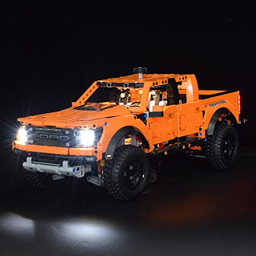 YYGE Juego de iluminación LED para Lego 42126 – Ford Raptor (con caja para pilas, no incluye Lego)