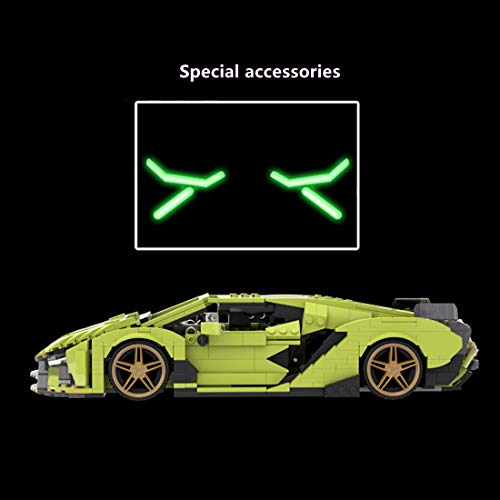 YYXX Juego de construcción de coche deportivo para Lamborghini Sian, 1133 piezas + bloques de construcción avanzados, compatible con la técnica Lego