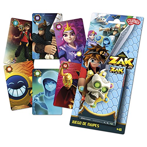 Zak Storm Zag Baraja de Cartas Infantil, Multicolor, 22x10x2cm (Naipes Heraclio Fournier 40)