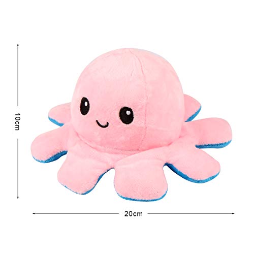 Zaloife Juguetes de Peluche de Pulpo, Octopus Peluche Reversible, Peluche Doble Cara, Reversibile Pulpo Peluche, Peluches para Niños, Regalos de Juguete para Familia Amigos